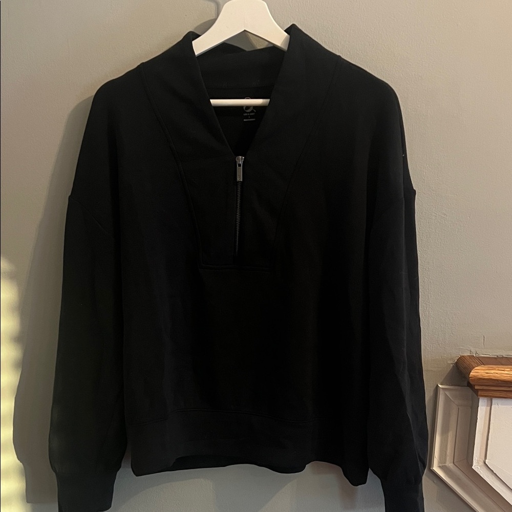 Lou & Grey Black Half-Zip Sweatshirt